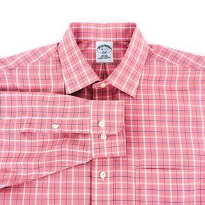 Brooks Brothers 346 Slim Pink Button Up Shirt 16 M
